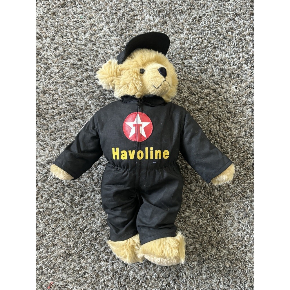 2000 Speedy Texaco Havoline Racing Teddy Bear 4th Edition Pit Crew Uniform 16"‎